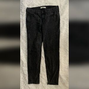 Hollister Black Faded Wash Skinny Jeans 1 w 25